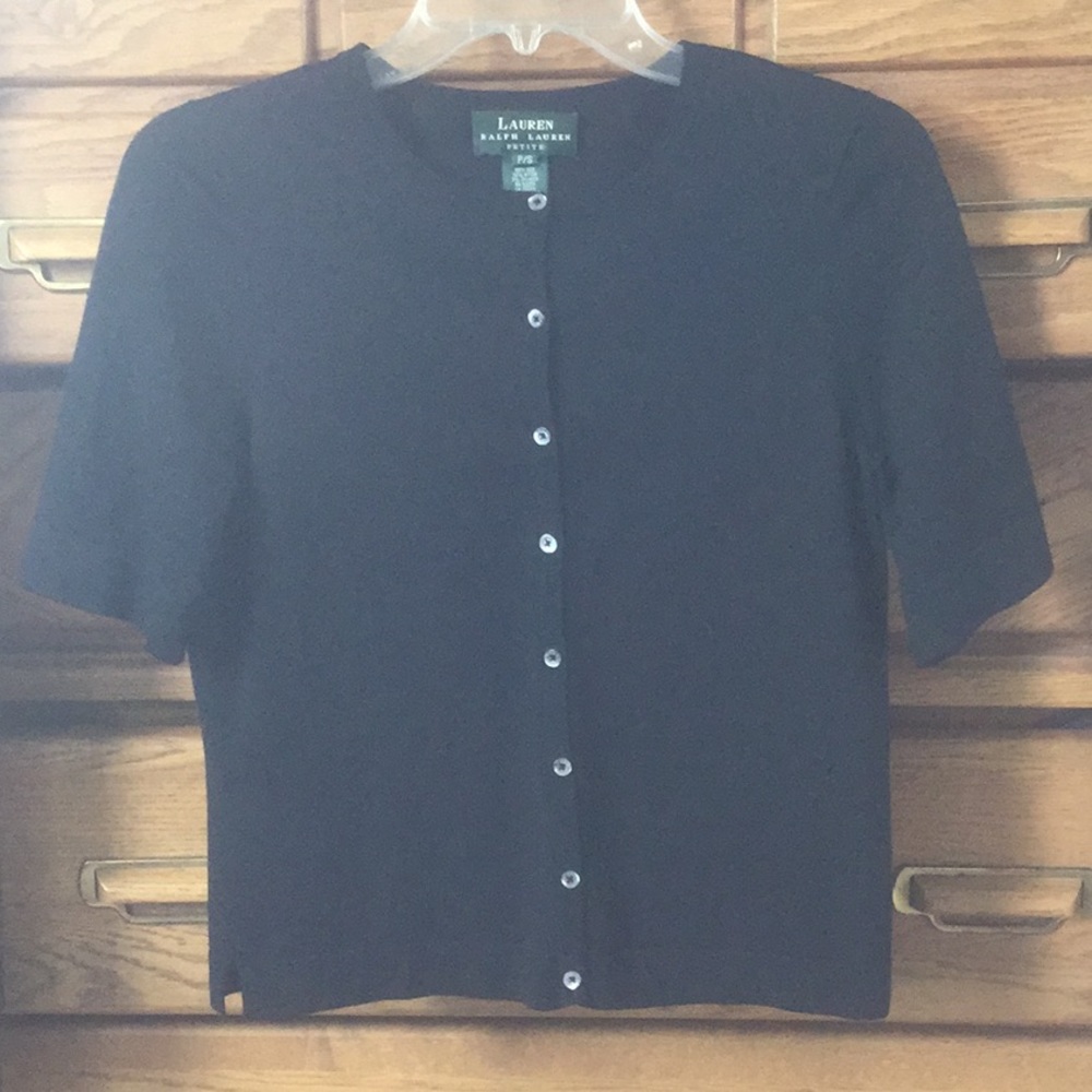 Lauren Ralph Lauren short sleeve cardigan sweater